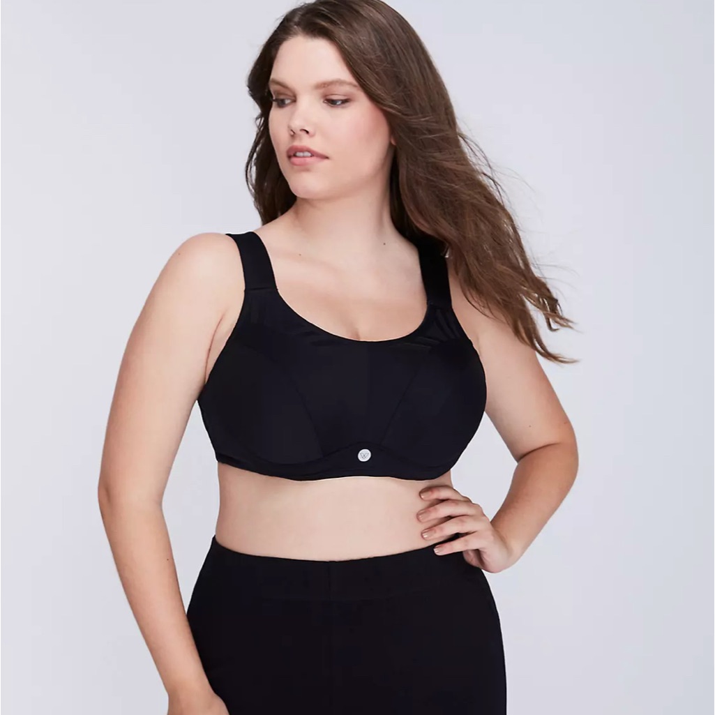 Lane Bryant Women’s Livi Max Support Wicking Underwire Sports Bra Size 40d Black